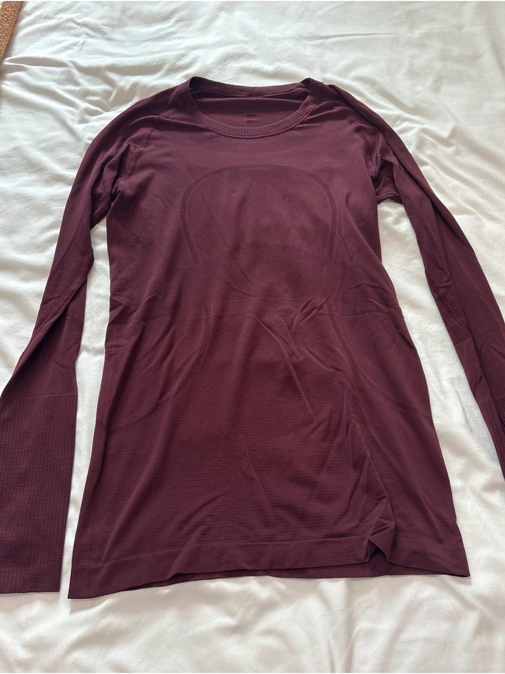 lululemon athletica Long Sleeve Seamless Top in Deep Burgundy